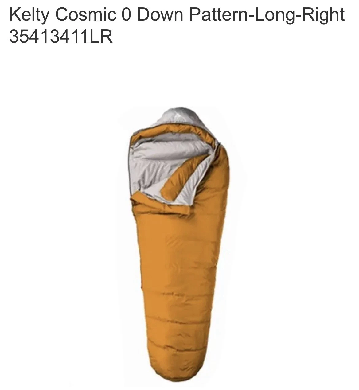 Kelty Cosmic Down 0 Degree Sleeping Bag Long-Right Orange 550 Power Down Fill
Opens in a new window 