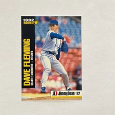 1992 Jimmy Dean Rookie #6 Dave Fleming Seattle Mariners Card. rookie card picture