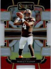 2023 Panini Select #25 Deshaun Watson Black and Red Prizms Die Cuts