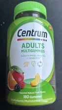 Centrum MultiGummies Multivitamin for Adults 180 Gummies,Assorted Fruit,EXP04/26