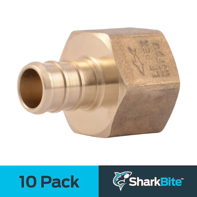 SharkBite 1/2 Inch Crimp Female Adapter, Brass Plumbing FITTING, UC072LA10