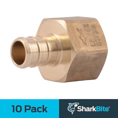 SharkBite 1/2 Inch Crimp Female Adapter, Brass Plumbing FITTING, UC072LA10