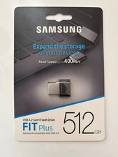 New Samsung 512GB FIT Plus USB 3.2 Gen 1 Type-A Flash Drive MUF-512AB/AM! NEW!
