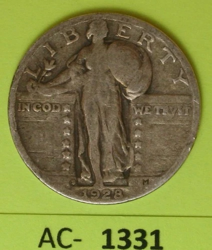 1928-S US Standing Liberty Quarter in Circulated Condition...see Photo ac-1331