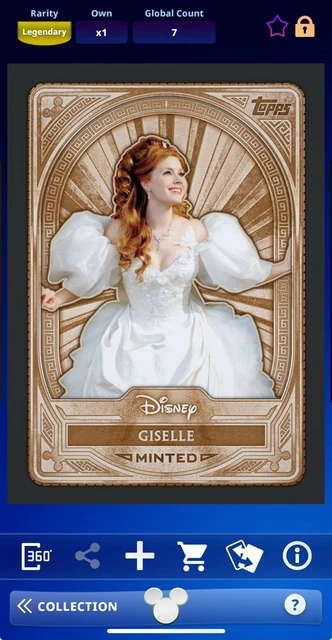 DIGITAL TOPPS DISNEY Giselle MINT DISNEY 25 LEGEND L/E BLACK FOIL /10 Lesen