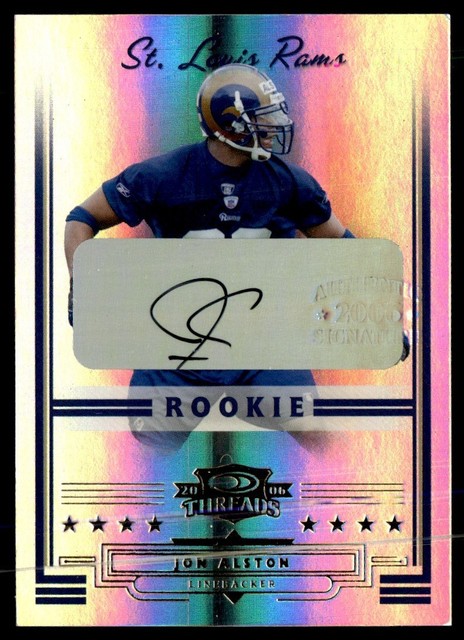 2006 Donruss Threads Rookie Auto Jon Alston 012/100 #201