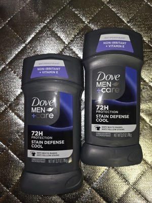 Dove Men+Care Antiperspirant Stick Stain Defense Cool 2.7 oz Lot Of 2