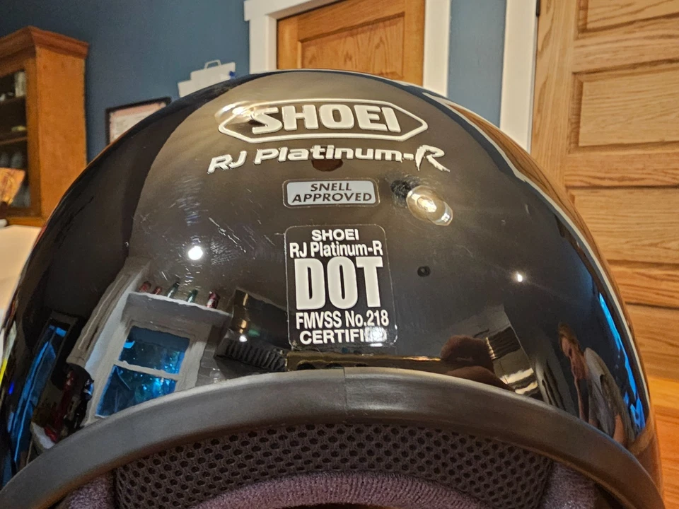 Casco Shoei RJ Platinum R negro liso (M) Foto 4 de 4