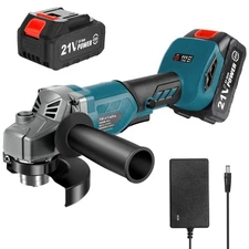 Angle Grinder, 4inch Cordless Angle Grinder, 18V/21V Grinder with 4000mAh Bat...