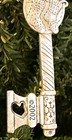 2 Longaberger Ornaments:Pewter Santa Key 2002, Porcelain 1800s Headquarters 1996 — photo 9