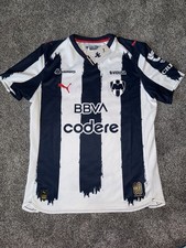 Monterrey Jersey Mens Large Blue White Liga MX Soccer Puma Home Rayados NWT