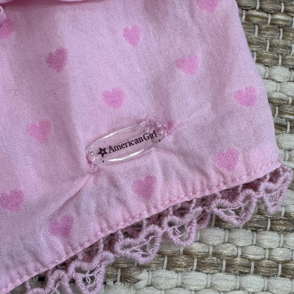 American Girl x LoveShackFancy Skirt Girls Medium 10/12 Heart Ruffle Lace Pink - Image 3 of 4