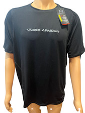 Under Armour Men's Seamless Short Sleeve Black Shirt 2XL NWT