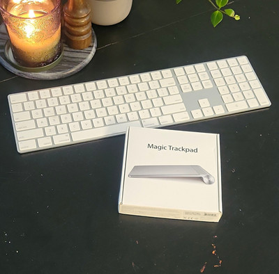 Apple Magic Keyboard + Magic Trackpad A1314 MC380LL/A Bluetooth Wireless Set