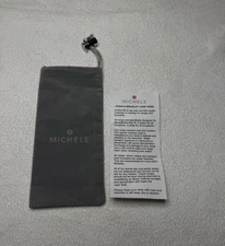 MICHELE GRAY JEWELRY BAG W/ PULL STRING TRAVEL POUCH FOR WATCH