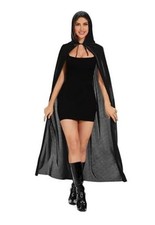 Raven Cosplay Cape for Women - Purple and Red Riding Hood Capes M 130cm Black