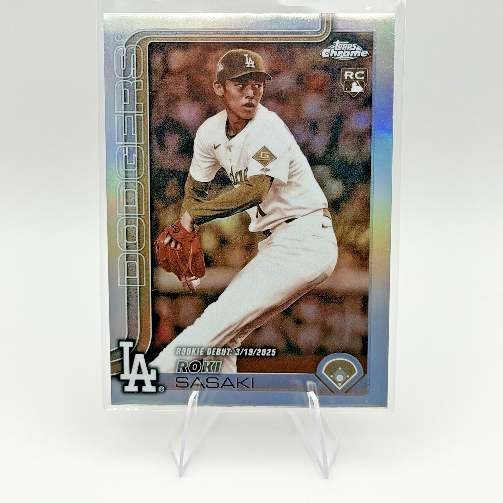 2025 Topps Chrome Update Sepia Refractor RC Roki Sasaki #USC73 Dodgers