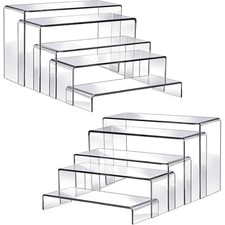 10pcs 2 Set Acrylic Risers for Display Clear Perfume Organizer Stands Display