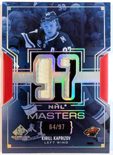 2025-26 UD Sp Game Used KIRILL KAPRIZOV Nhl Masters Dual Patch 2 Col 64/97 NM-14