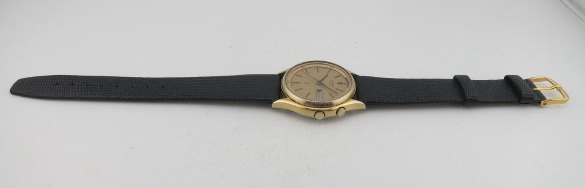 Vintage Seiko Gold-Tone Alarm Analog Quartz Watch - 7223-6040