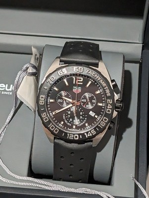 TAG HEUER Formula 1   Blk/Wht   Quartz Chronograph CAZ1010 *Excellent''! RUBBER