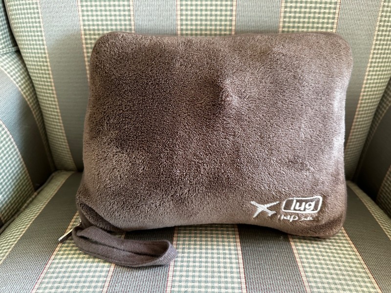 NWOT Lug Nap Sac Travel Blanket and Pillow Set - Brown