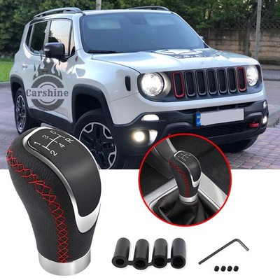 Universal 5 Speed Leather Car Manual Gear Stick Shift Knob Shifter Lever Head