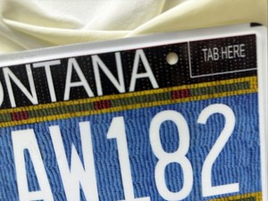 LAUREL LIBRARY MONTANA LICENSE PLATE