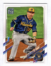 2021 Topps Series 2 Advanced Stat #521 Keston Hiura #/300 Milwaukee Brewers