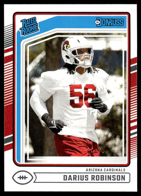 2024 Donruss Rated Rookie Darius Robinson Rookie Arizona Cardinals #381