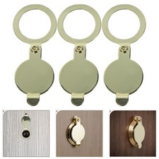 5Pcs Copper Peephole Covers for Door Privacy Durable Apartment Security