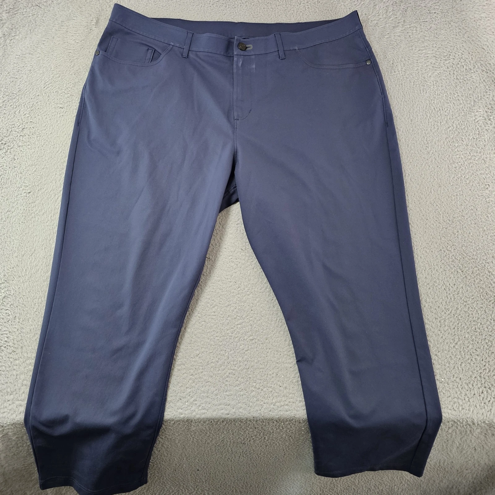 Public Rec Pants Mens 42x25 Navy Performance Stretch Golf Casual Polyester