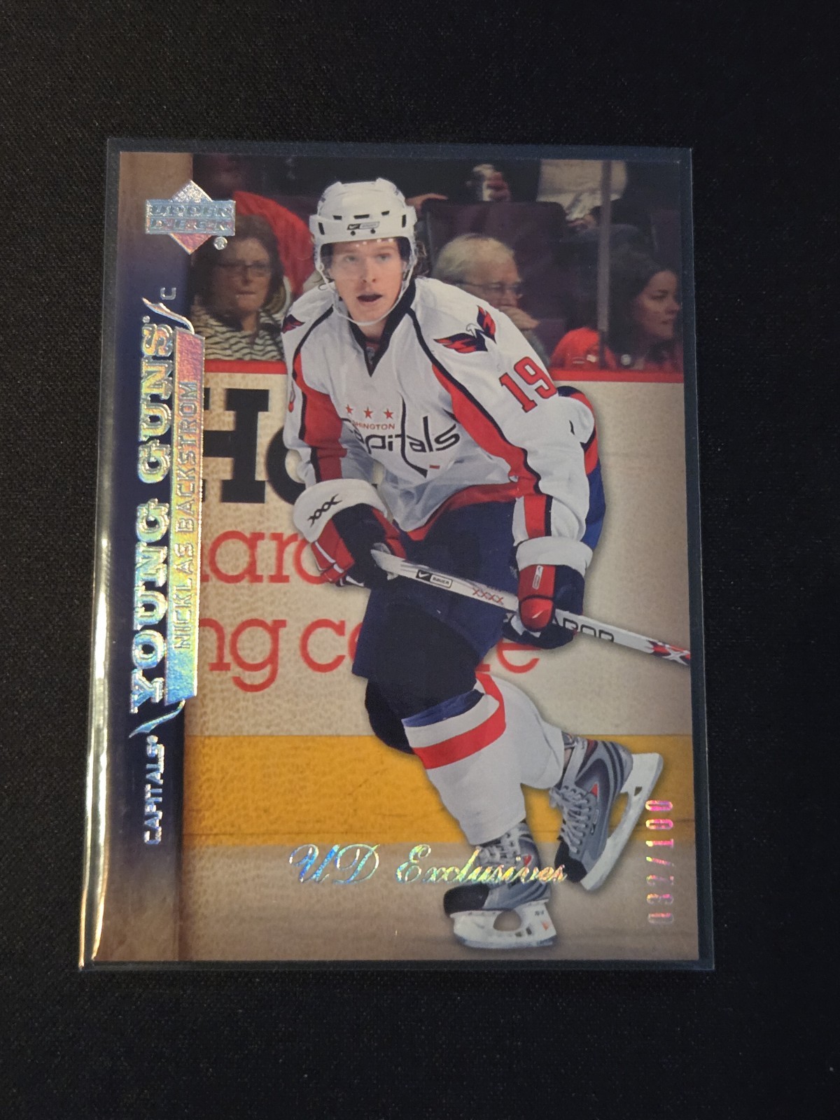 2007-08 Upper Deck Nicklas Backstrom Young Guns 249 Exclusives Rookie 32/100