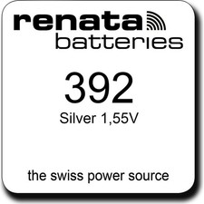 2x Renata Watch 392 Watch Cell Button Cell SR 41W V392 Watch Battery 1 BL