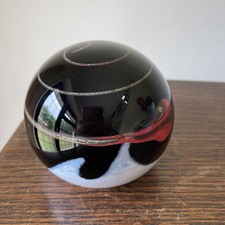 Rare "Meteor" limited edition Caithness Glass paperweight by Colin Terris, 1980.