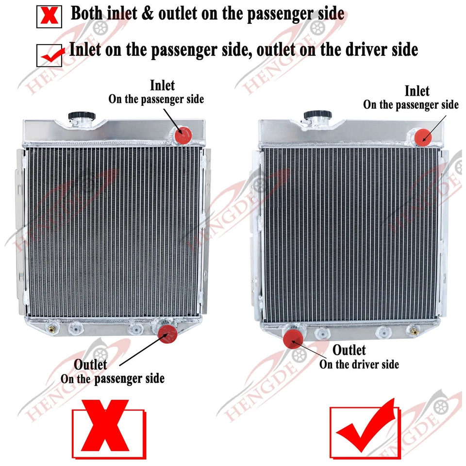 4-Row Radiator Shroud Fan Relay fit 60-66 Ford Mustang Falcon Mercury Comet AT Foto 2 de 4