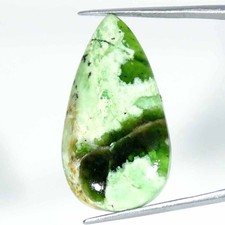 22.90Cts Natural Chrome Chalcedony Pear Cabochon Loose Gemstone 18x35x6mm