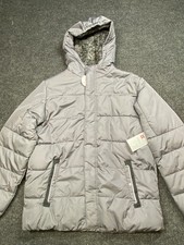 NWT SwissTech Boys Gray Hooded Puffer Jacket Full Zip Fleece Size XXL 18 