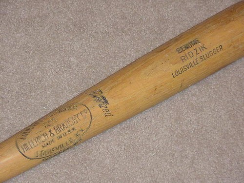Steve Ridzik H&B Game Used Bat 1950 Phillies Senators