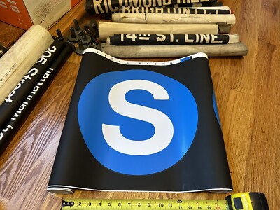 HUGE NYC Subway S Train Vintage Queens NY Rockaway Beach Shuttle Old Roll Sign