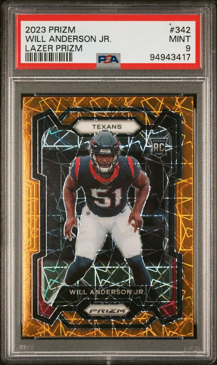 2023 Prizm Will Anderson Jr Lazer Prizm Rookie RC #342 PSA 9 MINT Texans