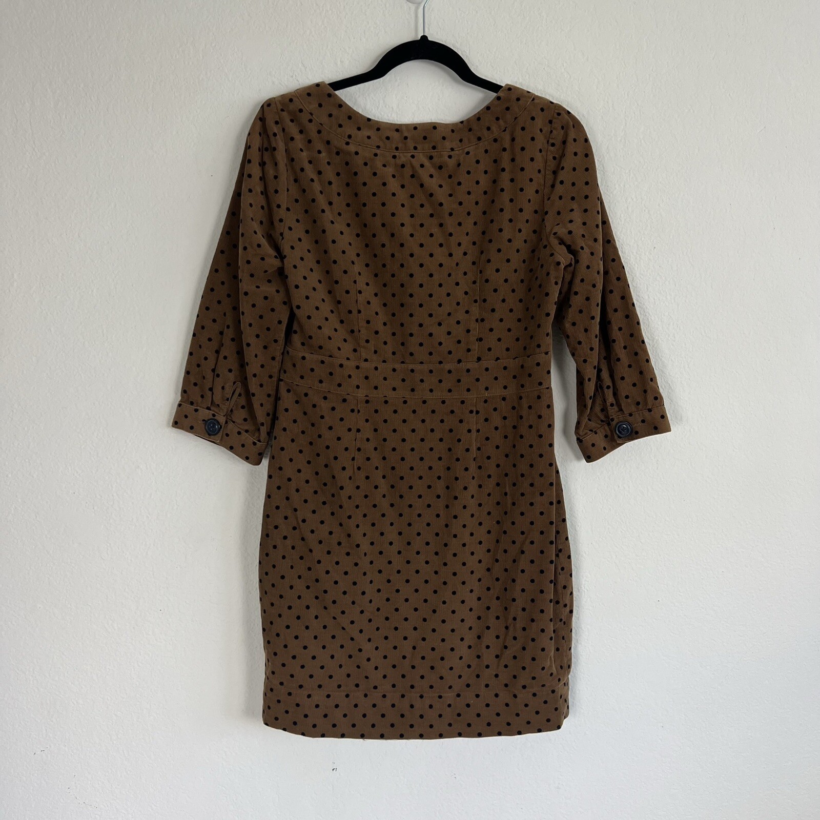 Boden Placket Cord Corduroy Brown & Black Polka D… - image 2