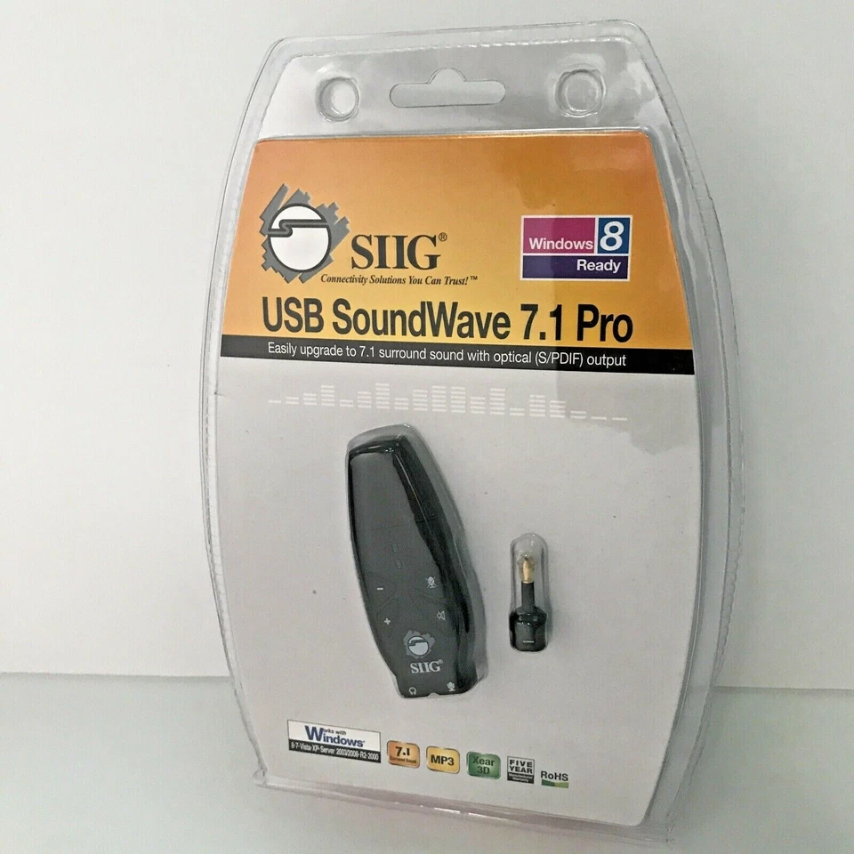 SIIG ALP1530X USB SoundWave 7.1 Pro Upgrade to 7.1 With Optical S/PDIF Output - Image 2 of 4