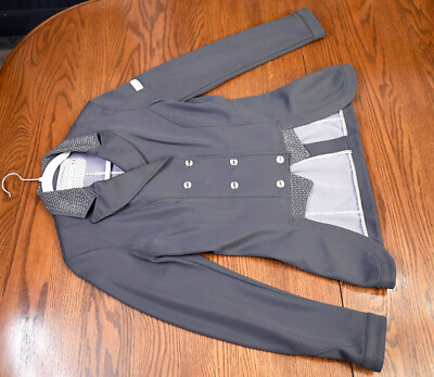 Animo worn 1x short tails show jacket hunt coat, grey 42  ~USA 6
