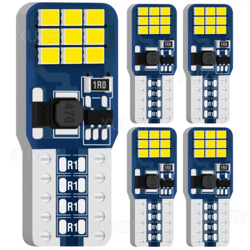 5x 2825 bombillas LED T10 18 SMD luz lateral blanca coche furgoneta canbus xenón con cuña 5w 168