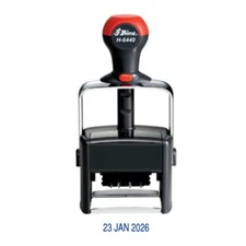 Heavy Duty Metal Frame Dater, European / Military Date (12 OCT 2024) Blue Ink