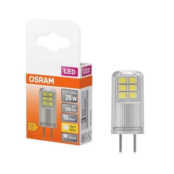Osram GY6.35 Led Star Pin Stiftsockel Lampe 12V Warmweiss 2,6W = 30W Niedervolt-image