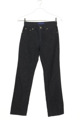 TRUSSARDI JEANS Straigh Cut Jeans Patch Pockets Logo Print W25 denim blue