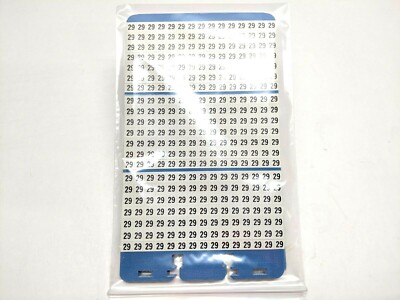 Brady WM-29 Vinyl Cloth Wire Marker LOT OF 10 Sheets
