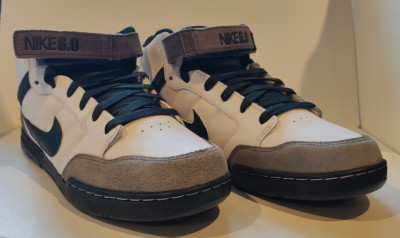 Size 12M Nike 6.0 Mogan Mid Premium Black White